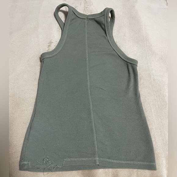 Style Addict Ribbed Green Tank Basic - Picture 2 of 5